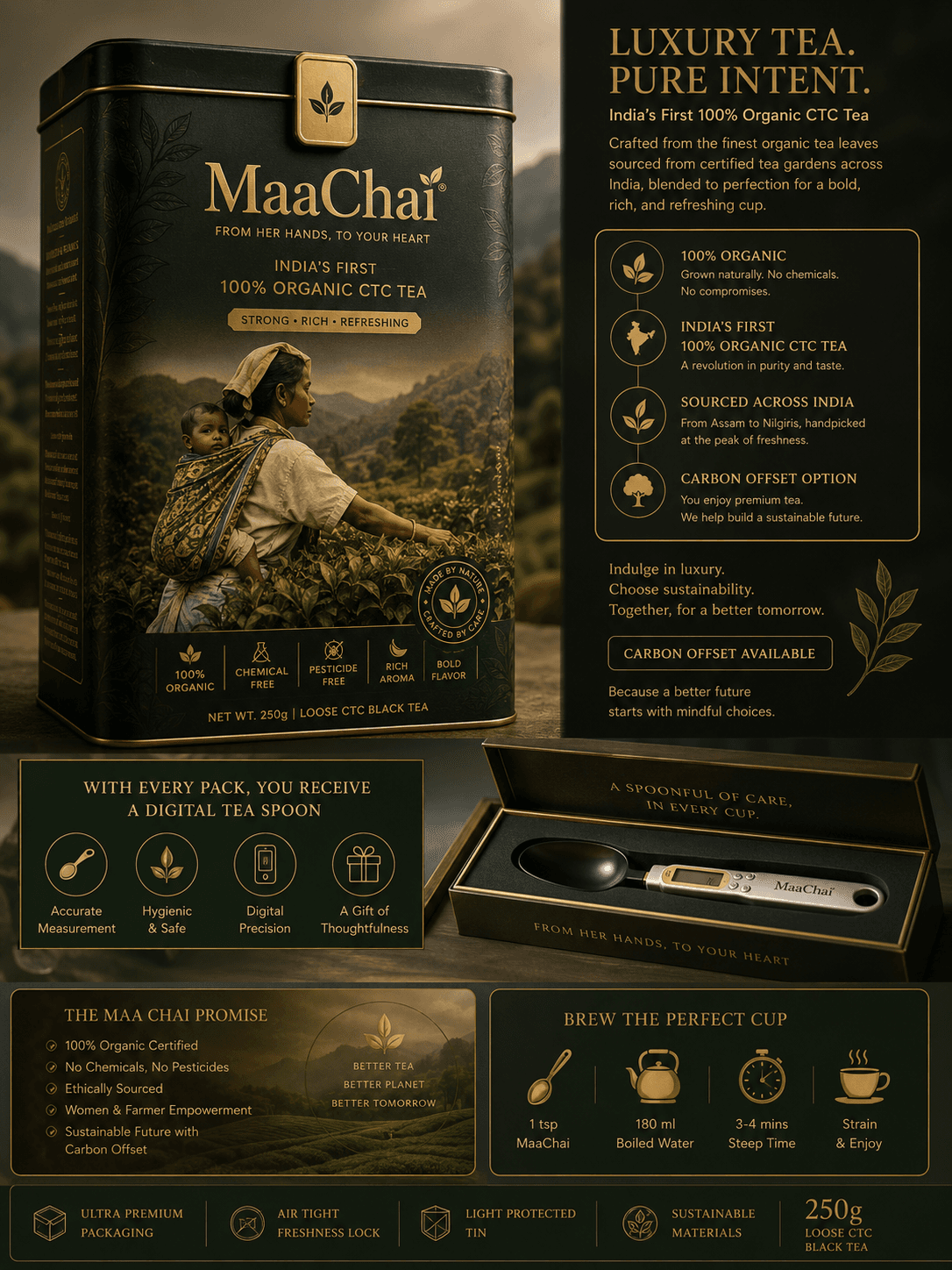 TeaCoin Organic CTC Premium Tin